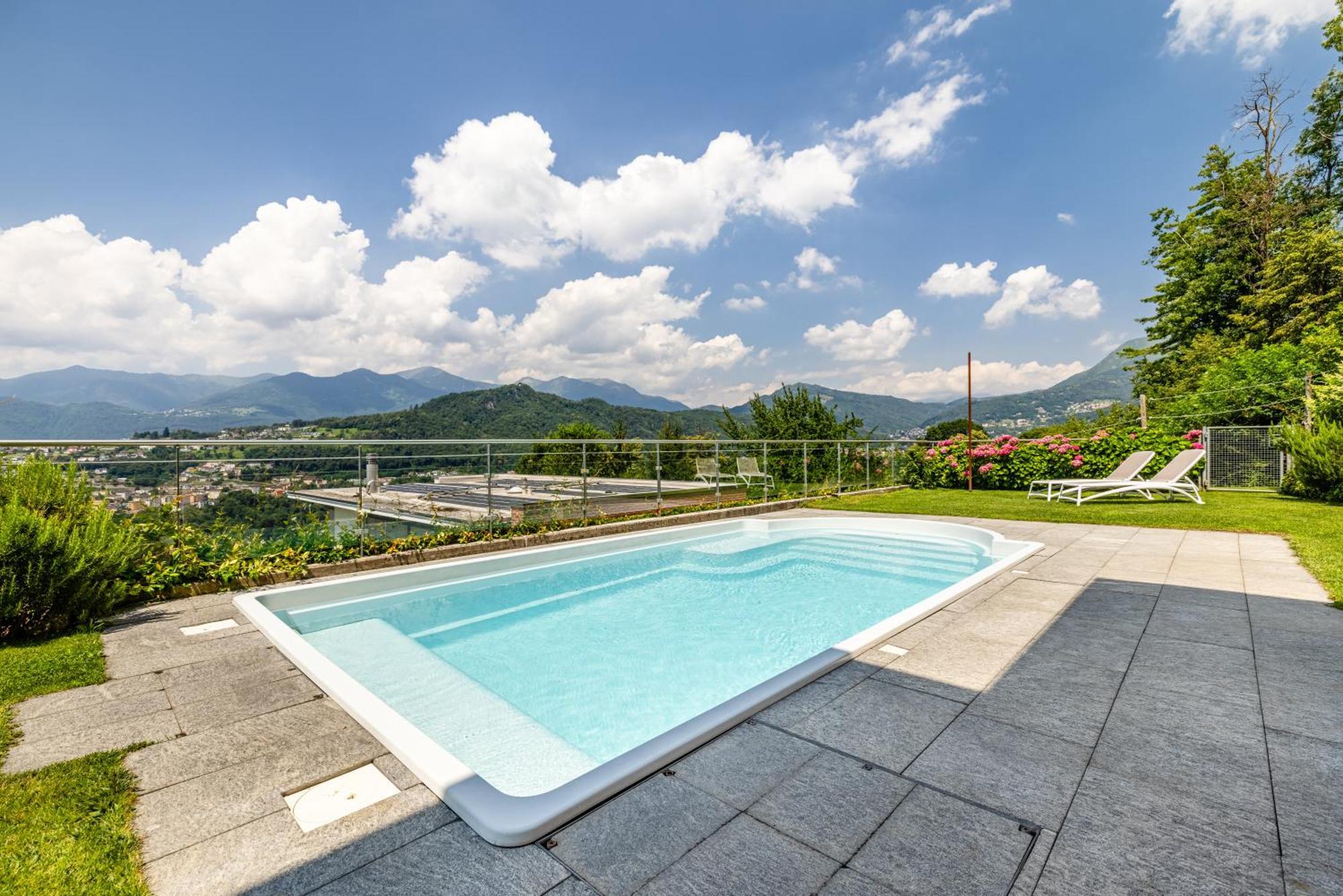 Villa Girandola With Private, Heated Pool Lugano Exteriör bild